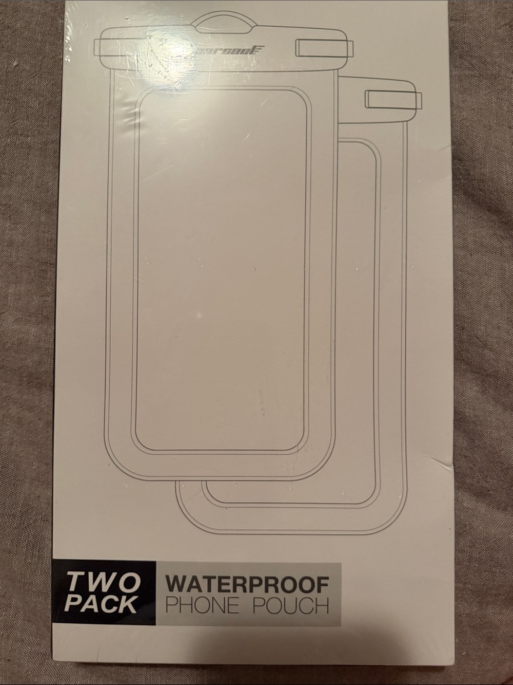 Hiearcool universal Waterproof Phone Pouch Two-Pack - Clear White